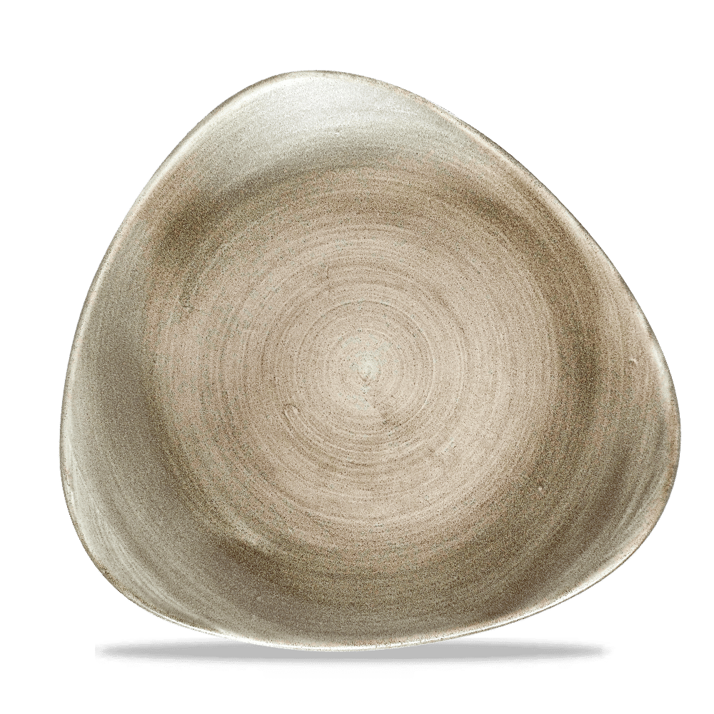 Stonecast Patina Antique Taupe Lotus Plate 11 1/4" Box 12