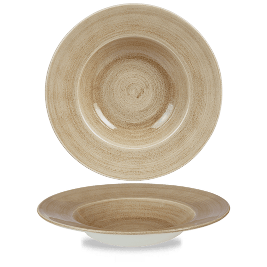 Stonecast Patina Antique Taupe Profile Wide Rim Bowl Large 11" Box of 12 (3-5 Working Days Delivery)