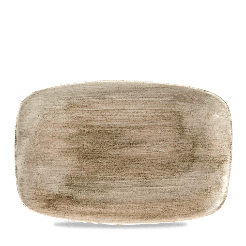 Stonecast Patina Antique Taupe Oblong Chefs Plate 13 1/2" X 9 1/4" Box 6