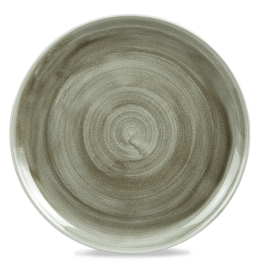 Stonecast Patina Burnished Green Coupe Evolve Plate 12 3/4" Box of 6 (3-5 Working Days Delivery)