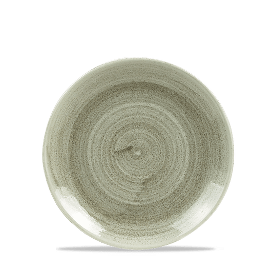 Stonecast Patina Burnished Green Evolve Coupe Plate 6.5" Box of 12 (3-5 Working Days Delivery)