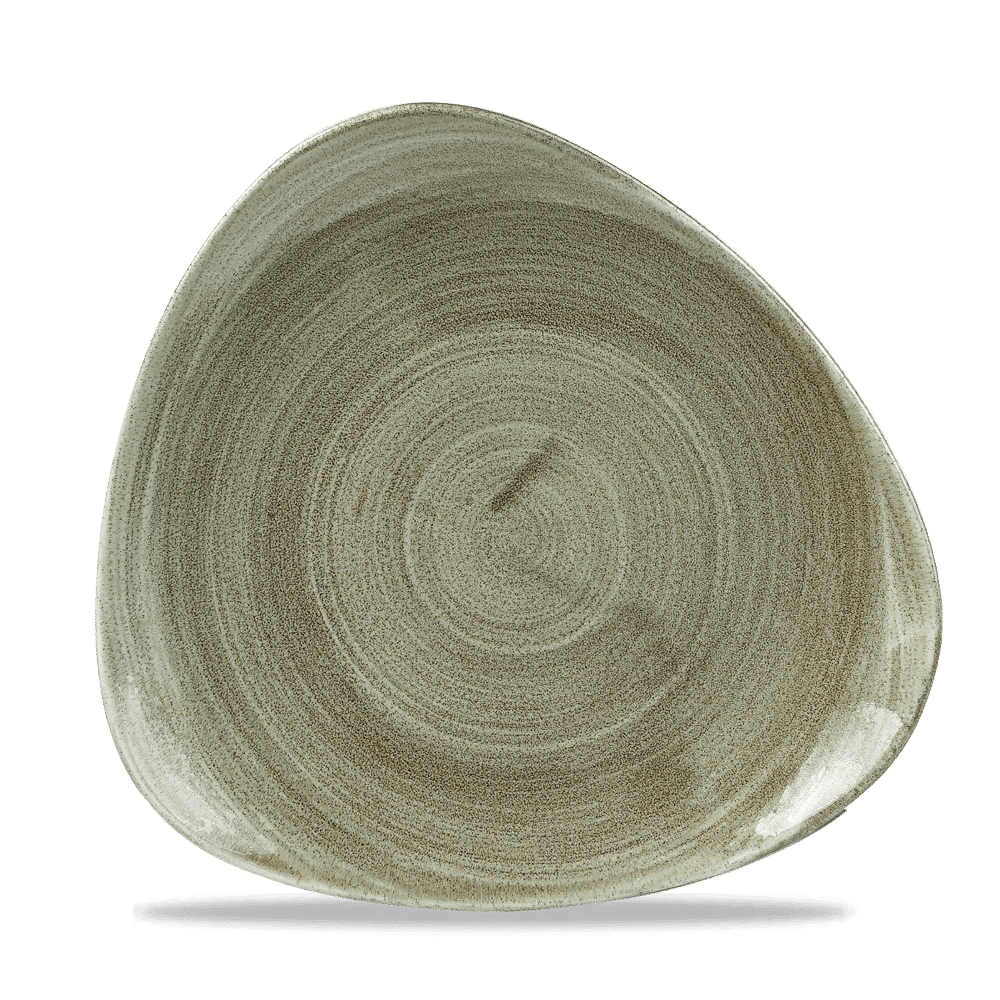 Stonecast Patina Burnished Green Lotus Plate 11 1/4" Box 12