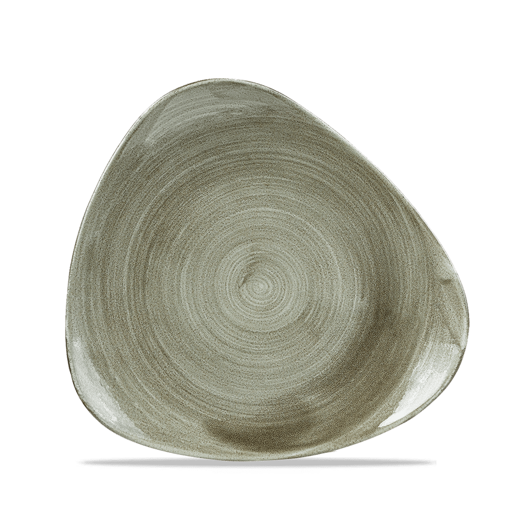 Stonecast Patina Burnished Green Lotus Plate 8" Box 12