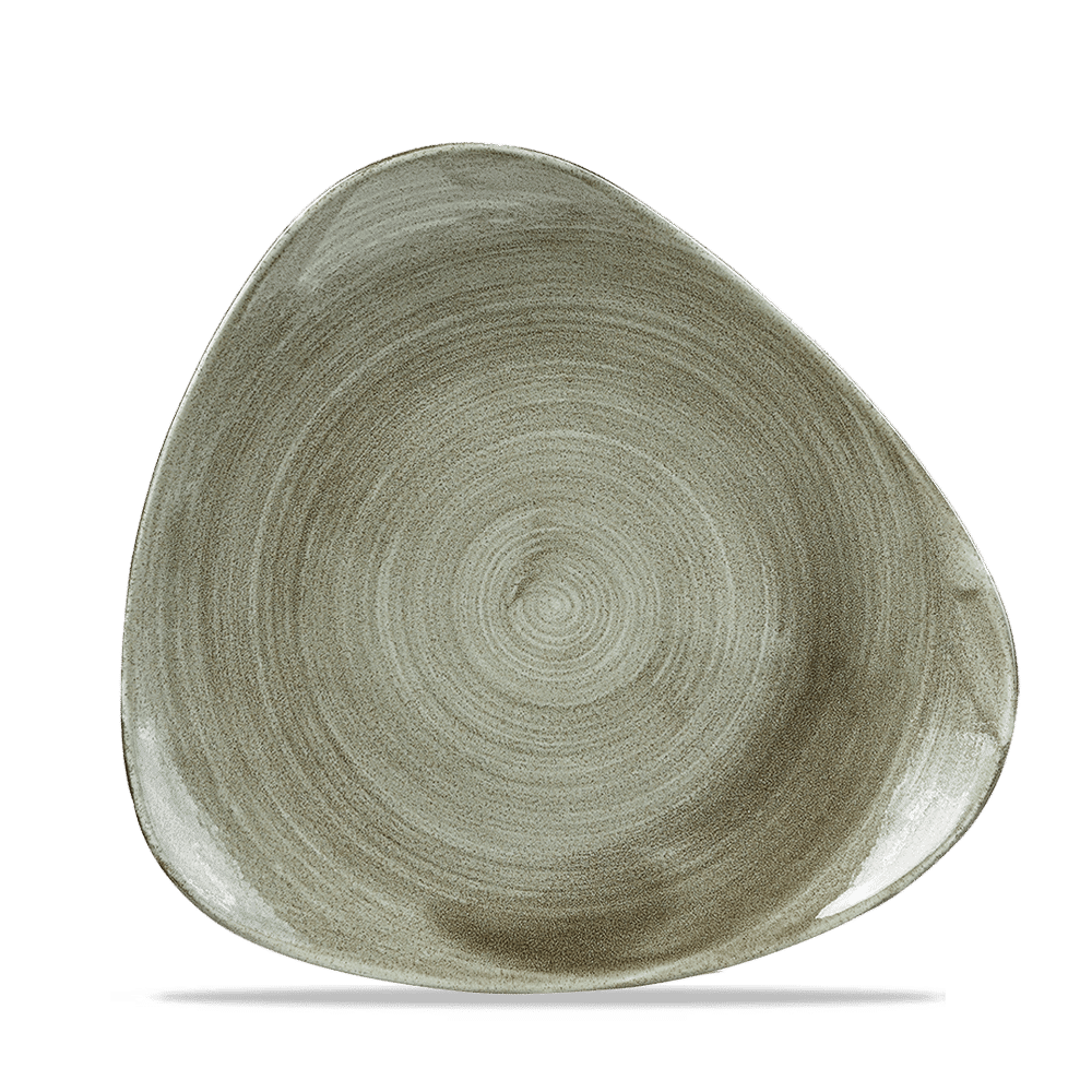 Stonecast Patina Burnished Green Lotus Plate 9 5/8" Box 12