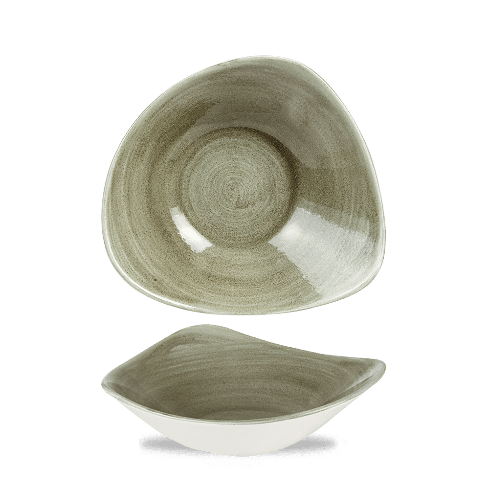 Stonecast Patina Burnished Green Lotus Bowl 9.25" Box 12