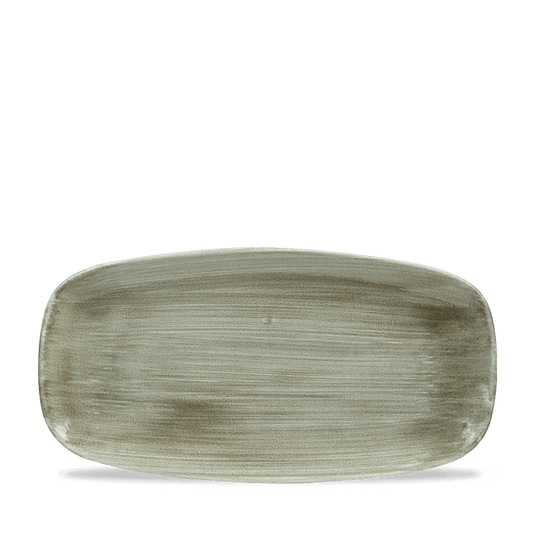 Stonecast Patina Burnished Green Chefs Oblong Plate 11 3/4X6" Box of 12 (3-5 Working Days Delivery)