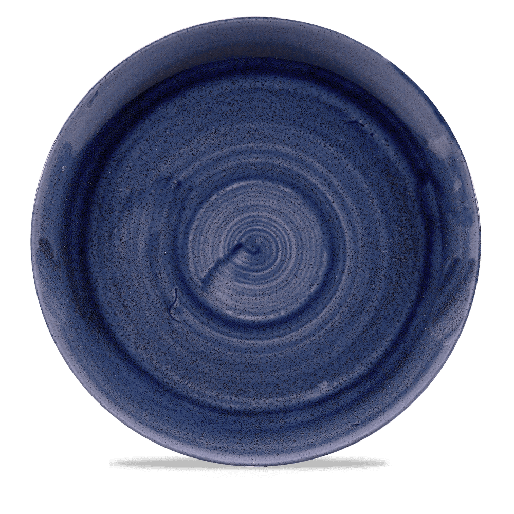 Stonecast Patina Cobalt Blue Evolve Coupe Plate 11.25" Box 12
