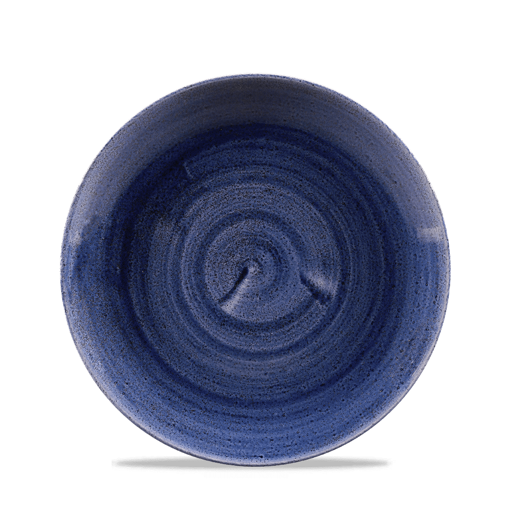 Stonecast Patina Cobalt Blue Evolve Coupe Plate 8.67" Box 12
