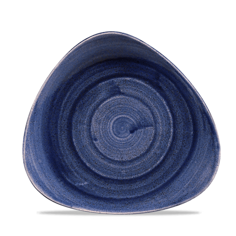 Stonecast Patina Cobalt Blue Lotus Plate 9 5/8" Box 12