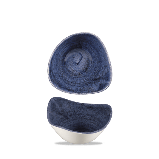Stonecast Patina Cobalt Blue Triangular Bowl 6" Box of 12 (3-5 Working Days Delivery)