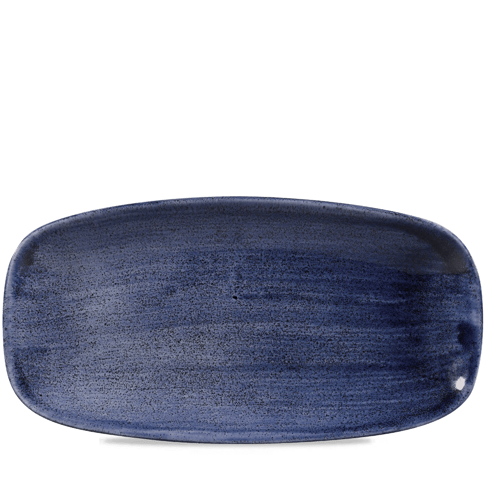 Stonecast Patina Cobalt Blue  Chefs Oblong Plate 11 3/4X6" Box 12