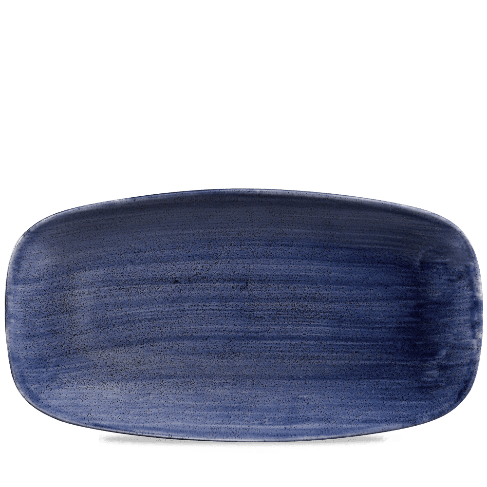 Stonecast Patina Cobalt Blue  Chefs Oblong Plate 13 7/8X7 3/8" Box 6
