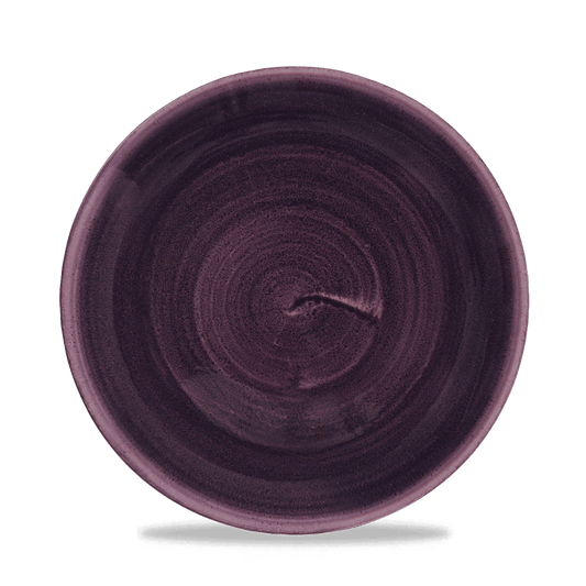 Stonecast Patina Deep Purple Evolve Coupe Plate 8.67" Box of 12 (3-5 Working Days Delivery)