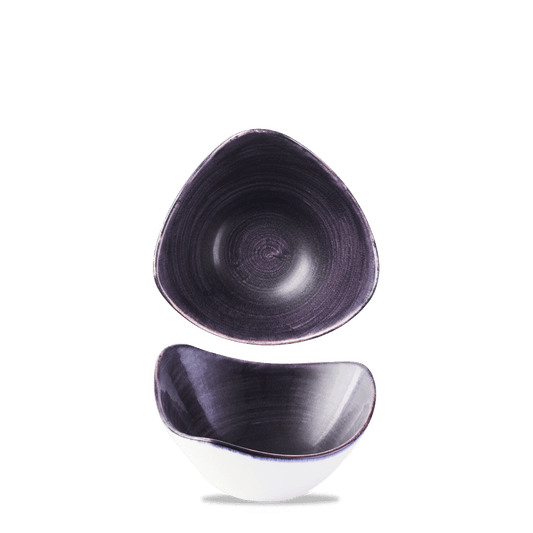 Stonecast Patina Deep Purple Triangular Bowl 6" Box of 12 (3-5 Working Days Delivery)