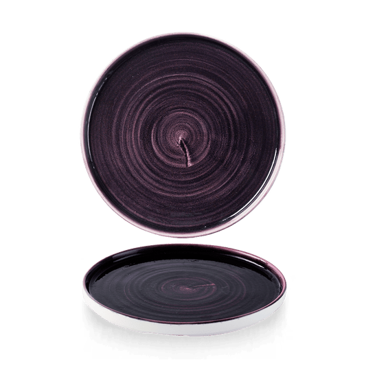 Stonecast Patina Deep Purple Walled Plate 8.25" Box of 6 (3-5 Working Days Delivery)