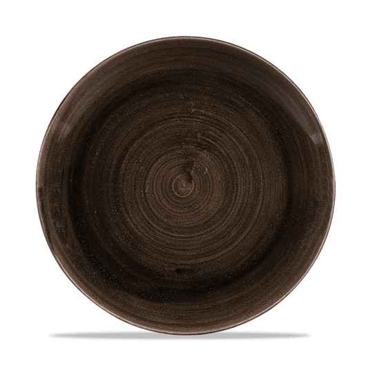 Stonecast Patina Iron Black Evolve Coupe Plate 10.25" Box of 12 (3-5 Working Days Delivery)