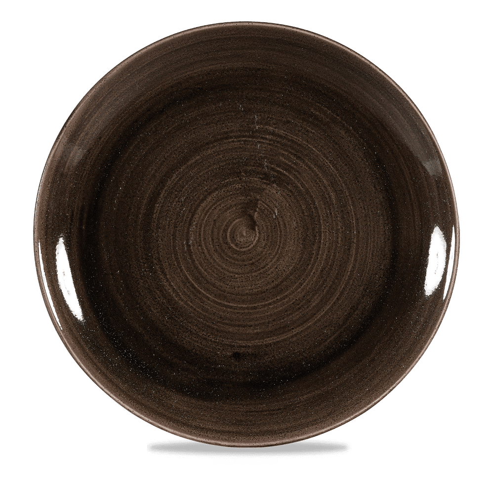 Stonecast Patina Iron Black Coupe Evolve Plate 12 3/4" Box 6