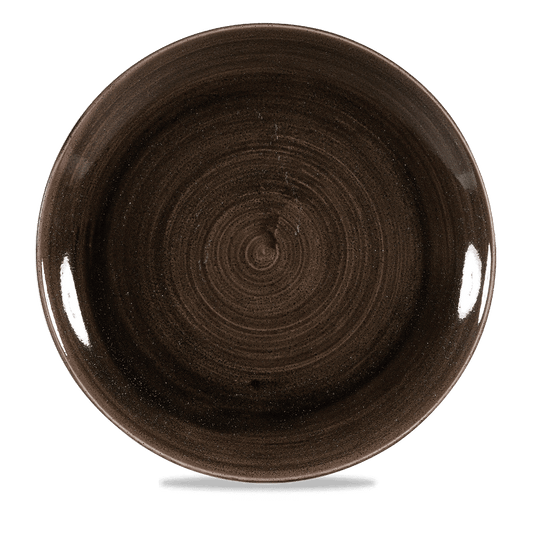 Stonecast Patina Iron Black Coupe Evolve Plate 12 3/4" Box of 6 (3-5 Working Days Delivery)