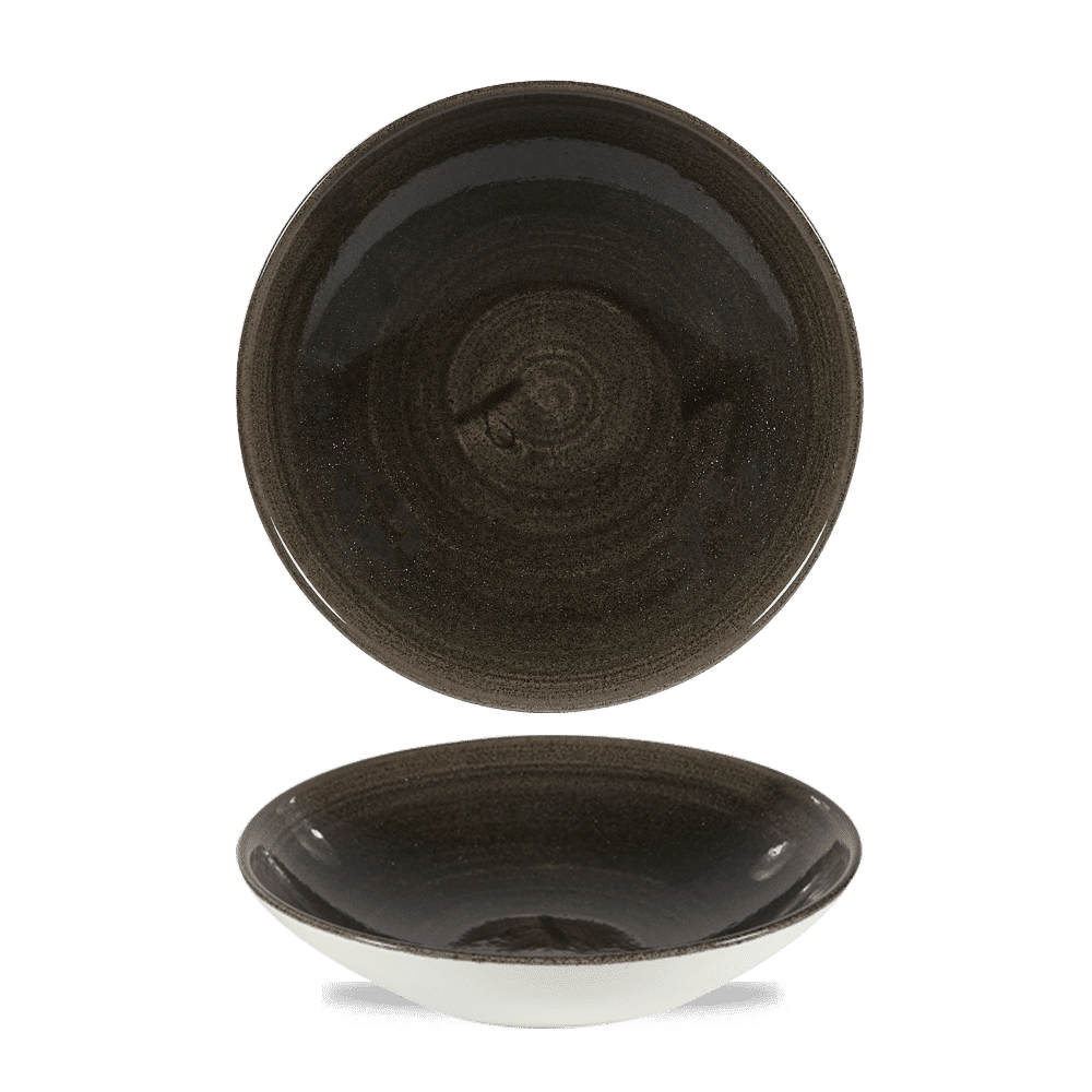 Stonecast Patina Iron Black Evolve Coupe Bowl 7.25" Box 12
