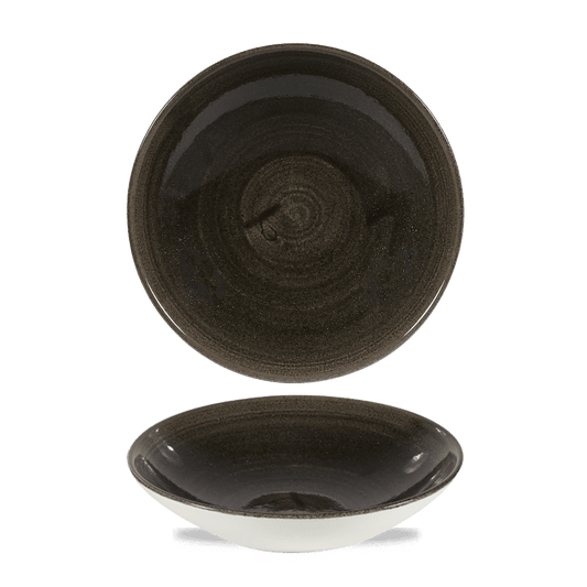 Stonecast Patina Iron Black Evolve Coupe Bowl 7.25" Box of 12 (3-5 Working Days Delivery)