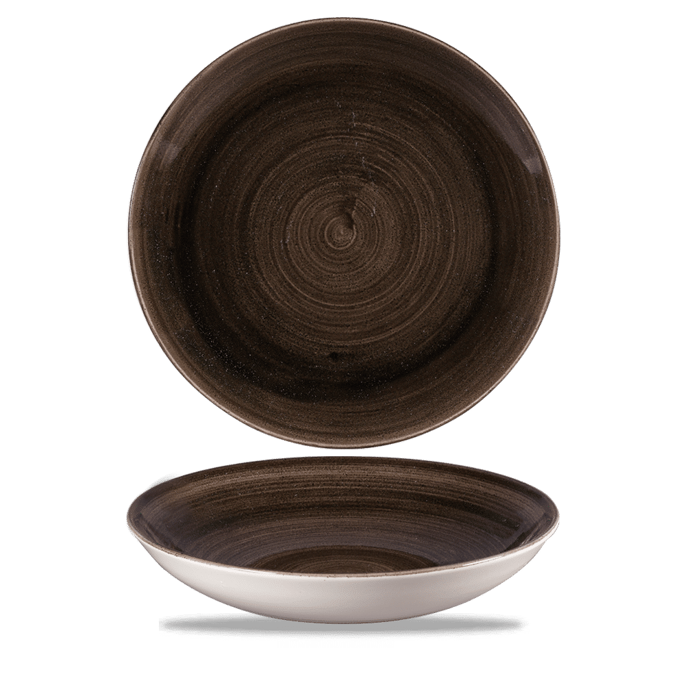Stonecast Patina Iron Black Evolve Coupe Bowl 9.75" Box 12