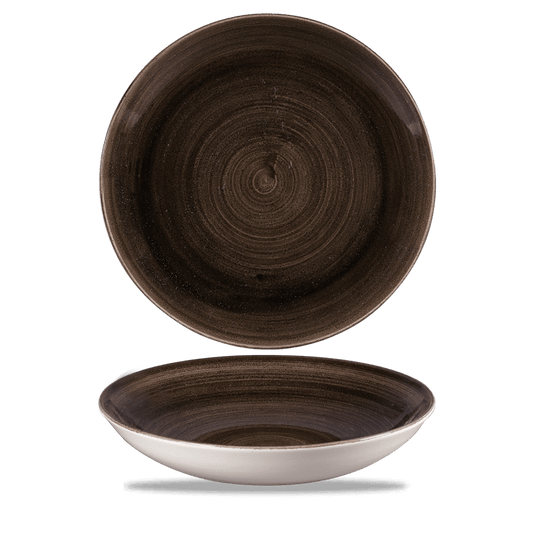 Stonecast Patina Iron Black Evolve Coupe Bowl 9.75" Box of 12 (3-5 Working Days Delivery)