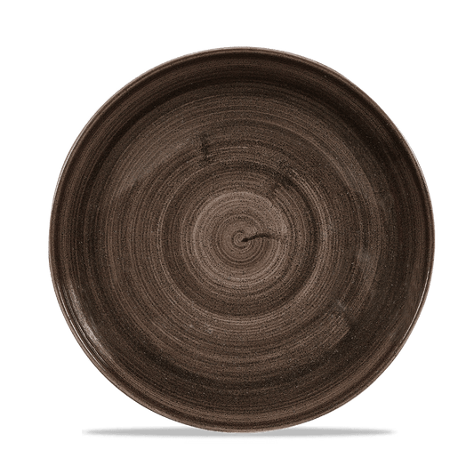 Stonecast Patina Iron Black Evolve Coupe Plate 8.67" Box of 12 (3-5 Working Days Delivery)