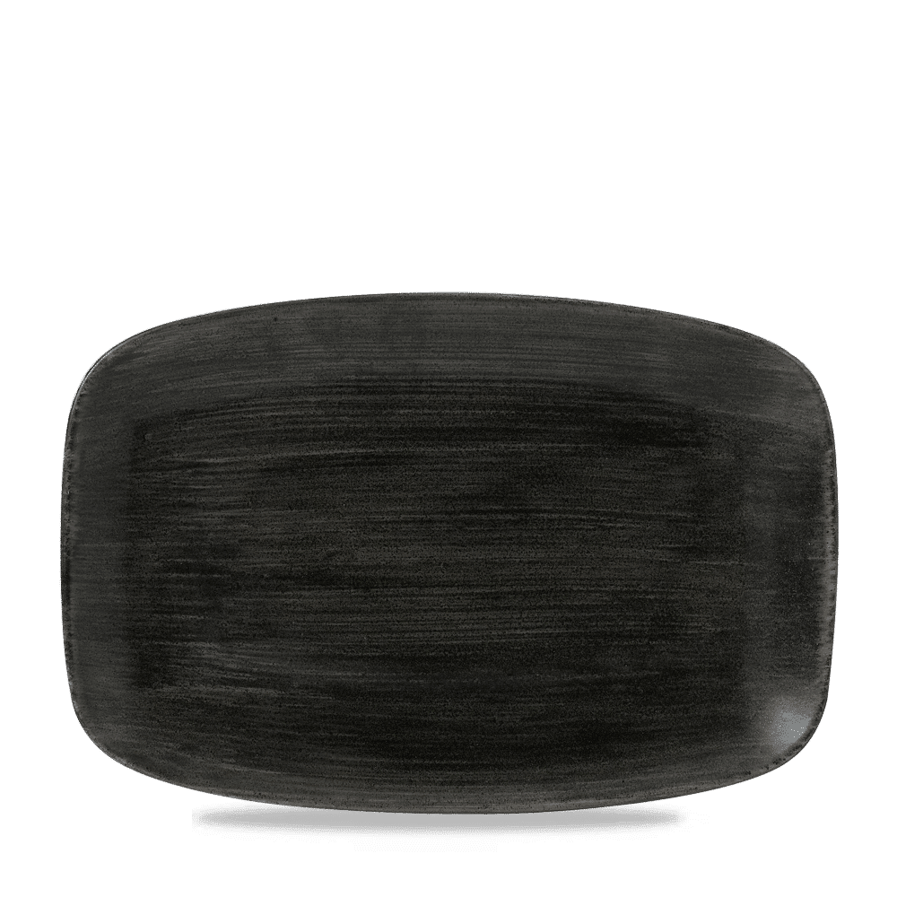 Stonecast Patina Iron Black Oblong Chefs Plate 12 X 7 4/5" Box 6