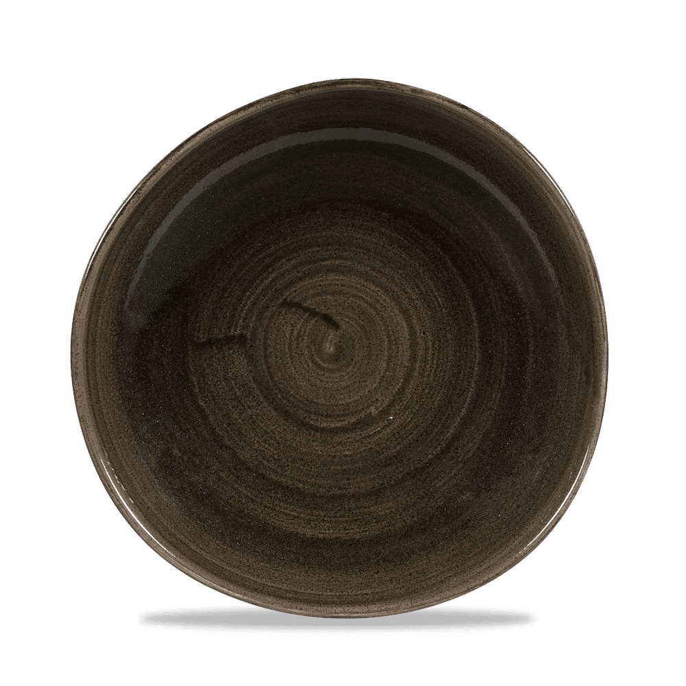 Stonecast Patina Iron Black Round Trace Plate 10 3/8" Box 12
