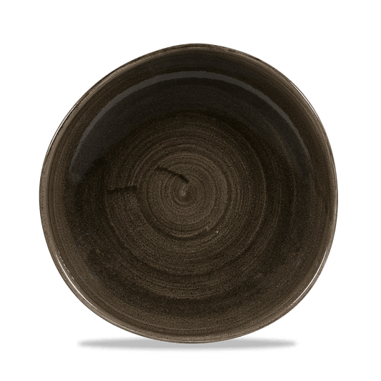 Stonecast Patina Iron Black Round Trace Plate 10 3/8" Box of 12 (3-5 Working Days Delivery)