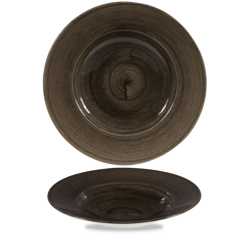 Stonecast Patina Iron Black Profile Wide Rim Bowl Large 11" Box 12