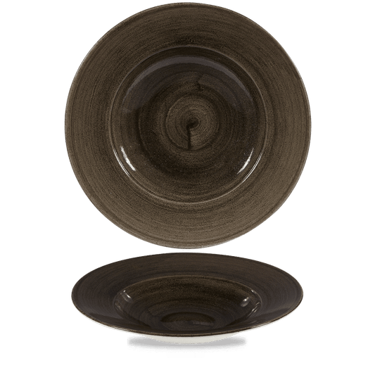 Stonecast Patina Iron Black Profile Wide Rim Bowl Large 11" Box of 12 (3-5 Working Days Delivery)