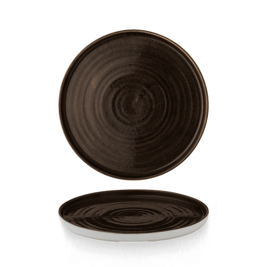 Stonecast Patina Iron Black Walled Plate 8.67" Box of 6 (3-5 Working Days Delivery)