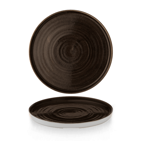 Stonecast Patina Iron Black Walled Plate 10 2/8" Box of 6 (3-5 Working Days Delivery)