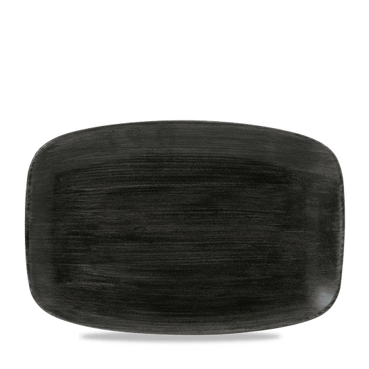 Stonecast Patina Iron Black Oblong Chefs Plate 13 1/2" X 9 1/4" Box of 6 (3-5 Working Days Delivery)