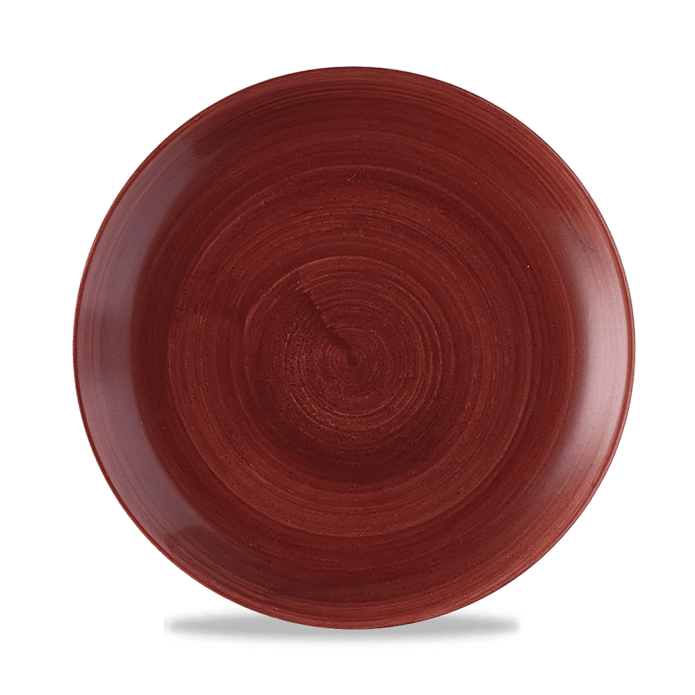 Stonecast Patina Red Rust Evolve Coupe Plate 10.25" Box 12