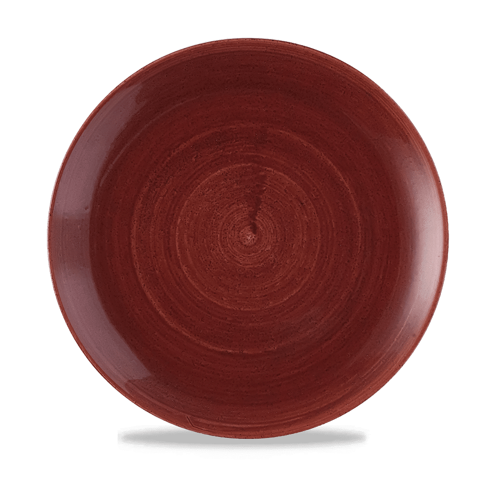 Stonecast Patina Red Rust Evolve Coupe Plate 11.25" Box 12