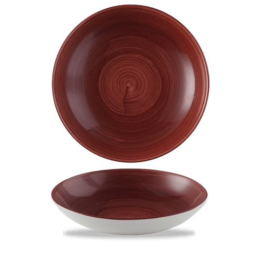 Stonecast Patina Red Rust Evolve Coupe Bowl 9.75" Box of 12 (3-5 Working Days Delivery)