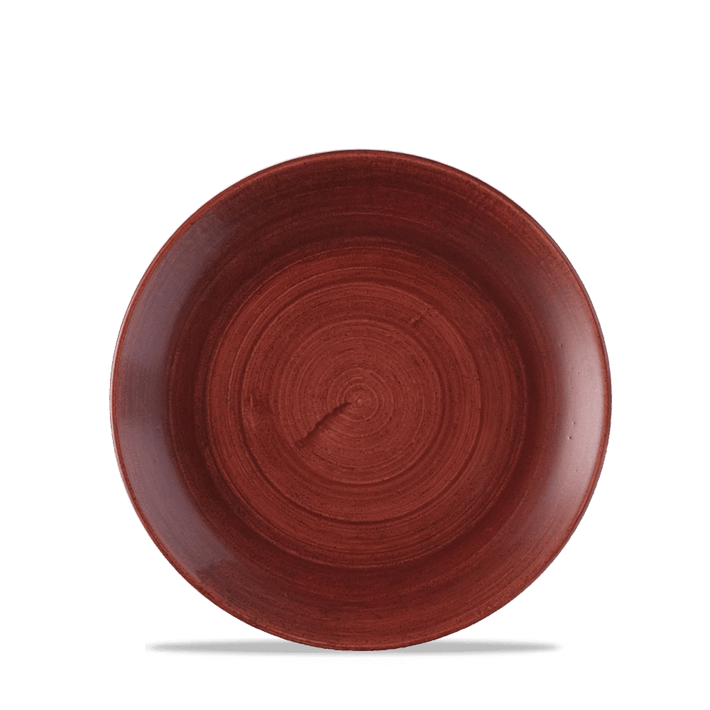 Stonecast Patina Red Rust Evolve Coupe Plate 6.5" Box 12