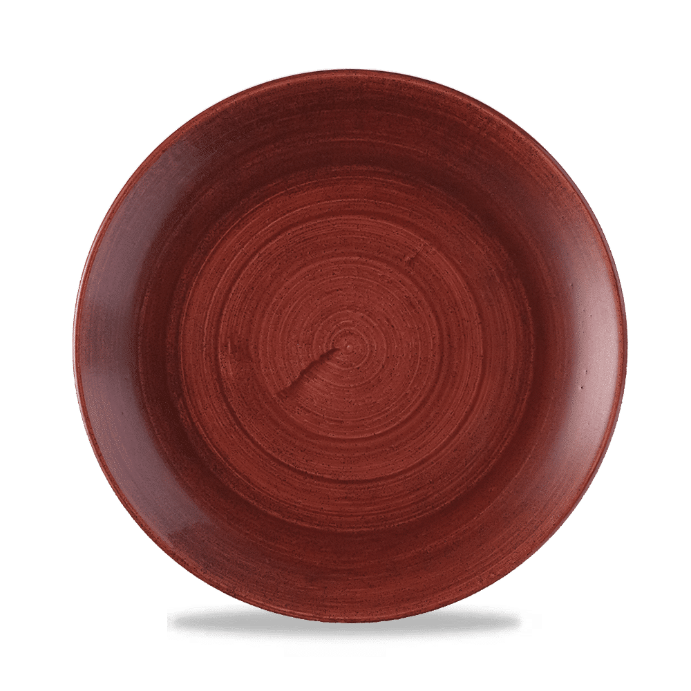 Stonecast Patina Red Rust Evolve Coupe Plate 8.67" Box 12