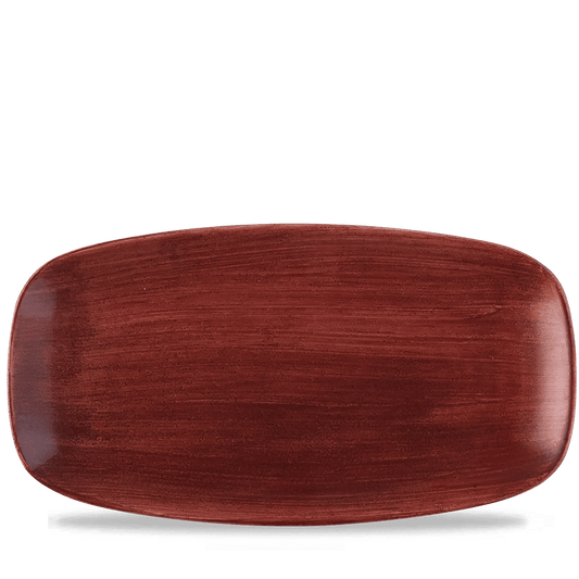 Stonecast Patina Red Rust Chefs Oblong Plate 13 7/8X7 3/8" Box of 6 (3-5 Working Days Delivery)