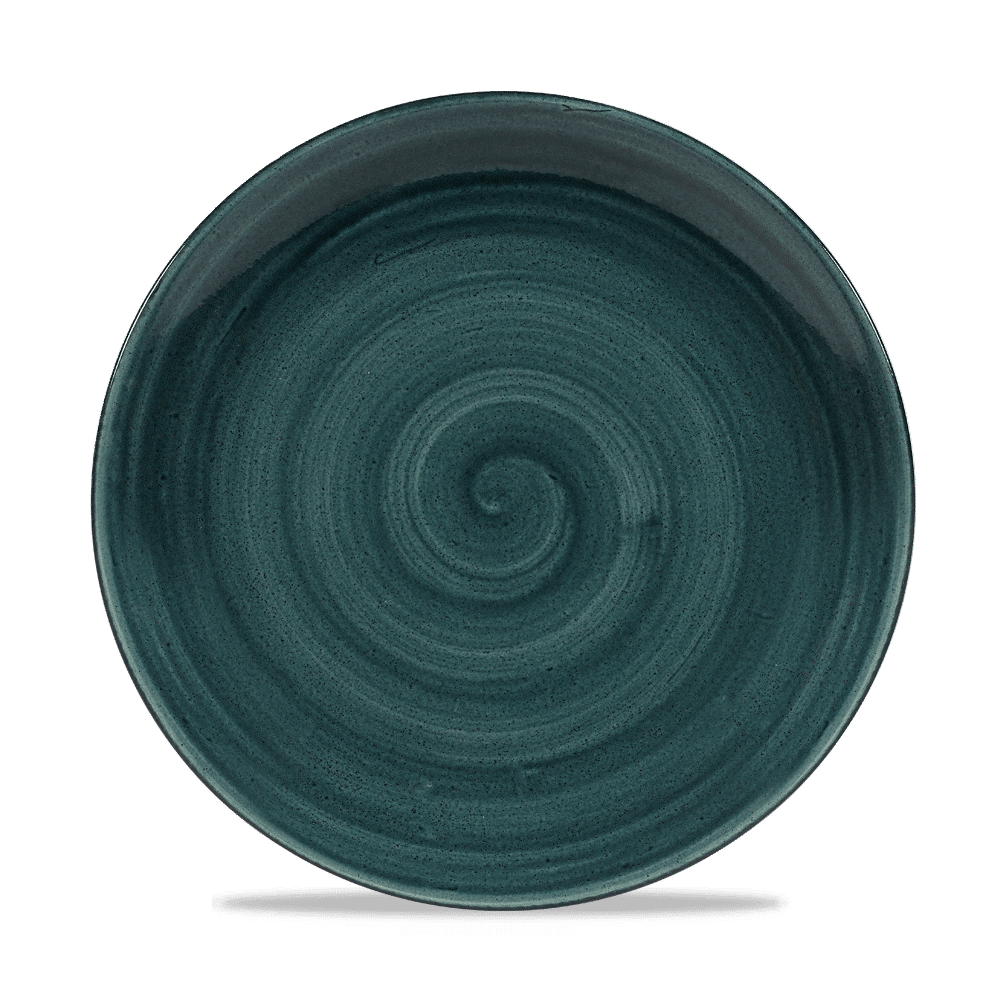 Stonecast Patina Rustic Teal Evolve Coupe Plate 10.25" Box 12
