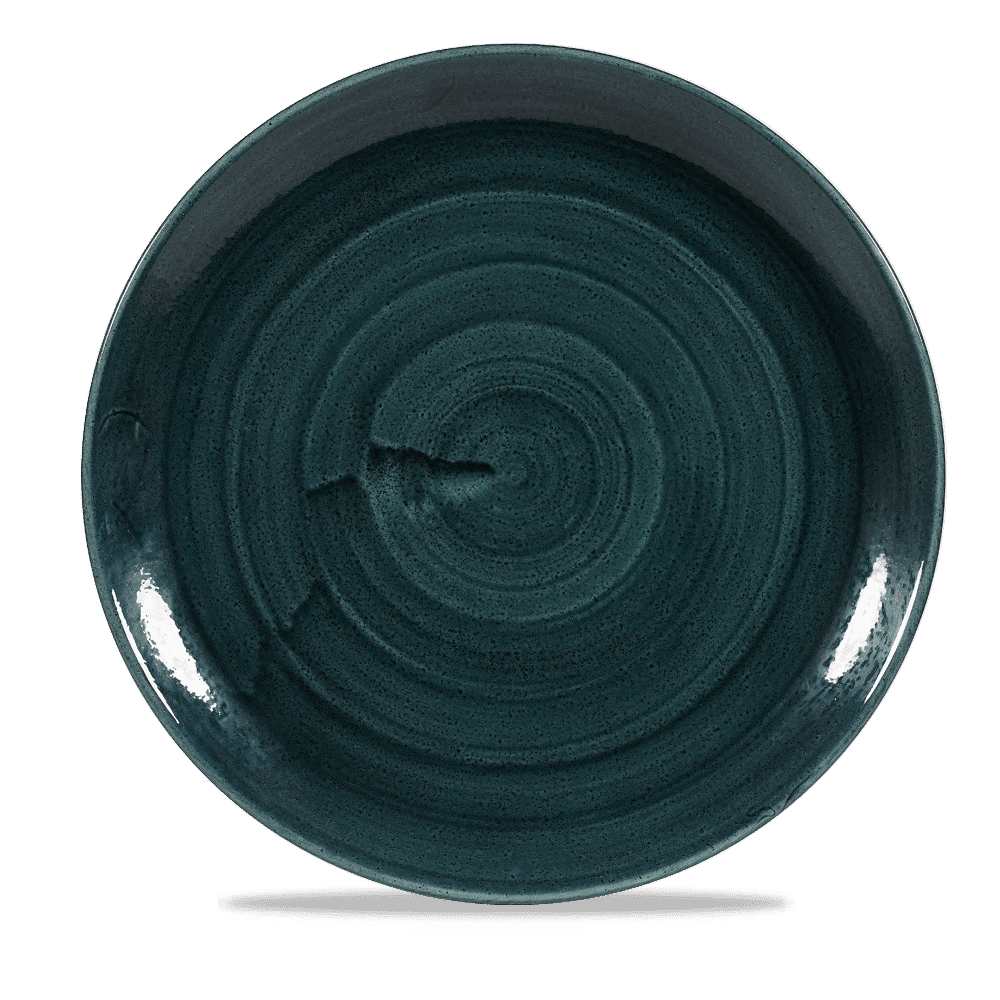 Stonecast Patina Rustic Teal Evolve Coupe Plate 11.25" Box 12