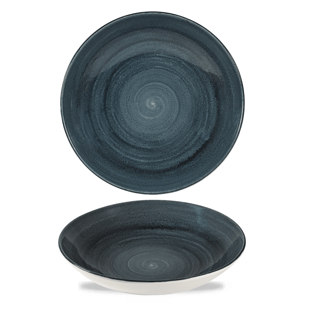 Stonecast Patina Rustic Teal Evolve Coupe Bowl 9.75" Box 12