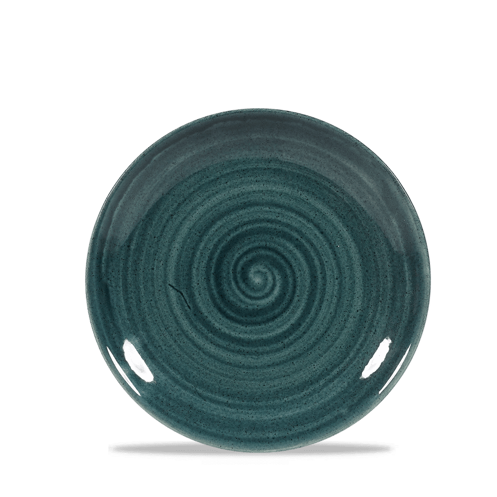 Stonecast Patina Rustic Teal Evolve Coupe Plate 6.5" Box 12