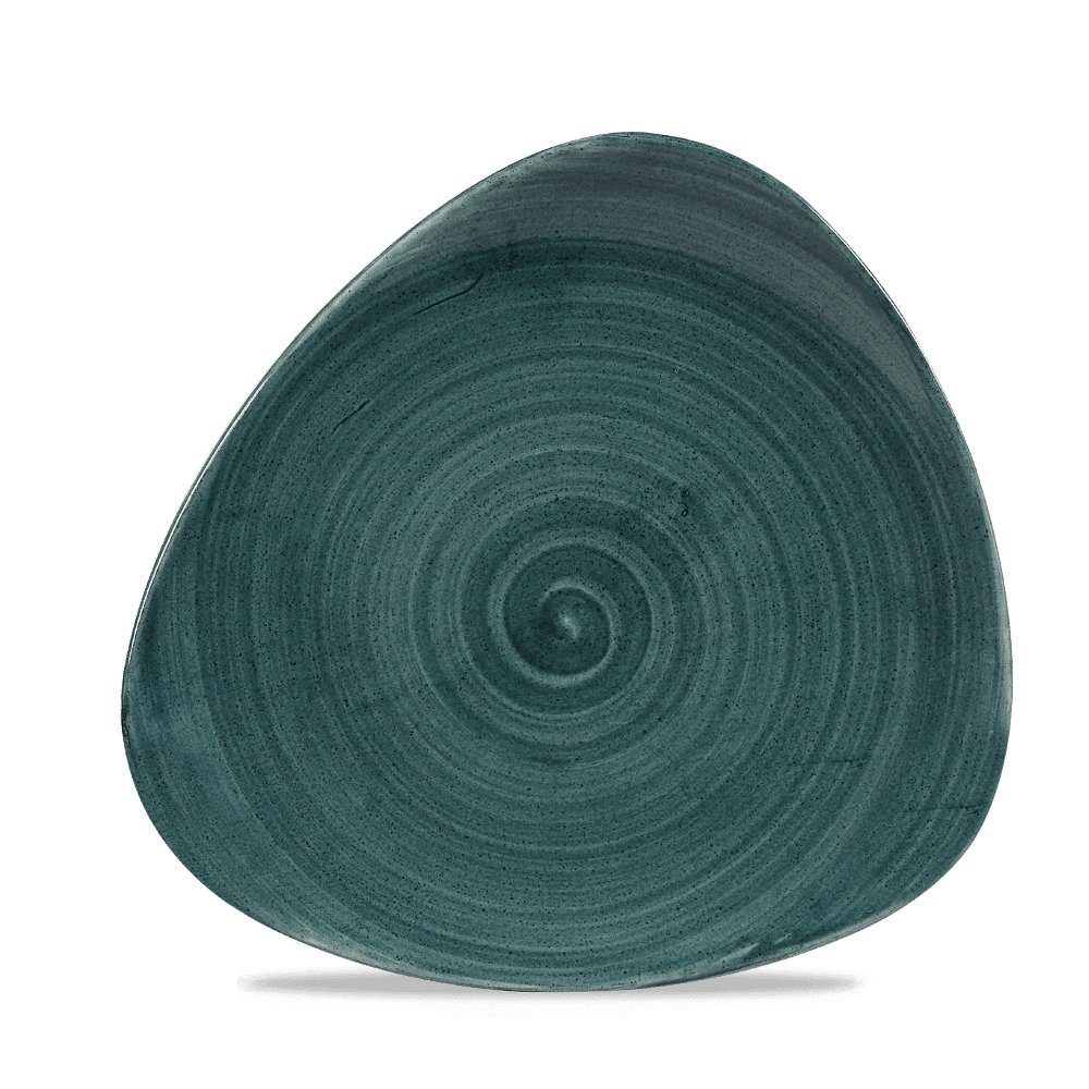 Stonecast Patina Rustic Teal Lotus Plate 9 5/8" Box 12