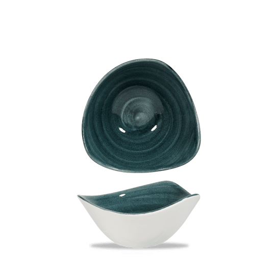 Stonecast Patina Rustic Teal Triangular Bowl 6" Box of 12 (3-5 Working Days Delivery)