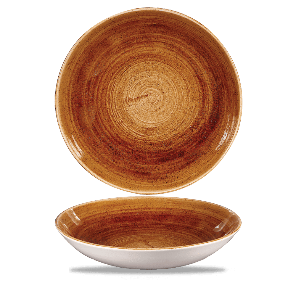 Stonecast Patina Vintage Copper Evolve Coupe Bowl 9 3/4" Box 12