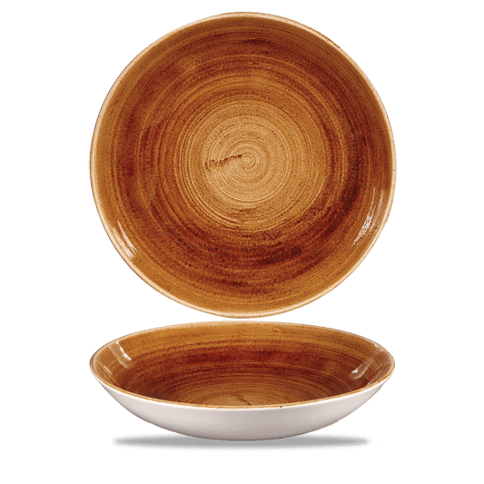 Stonecast Patina Vintage Copper Evolve Coupe Bowl 9 3/4" Box of 12 (3-5 Working Days Delivery)