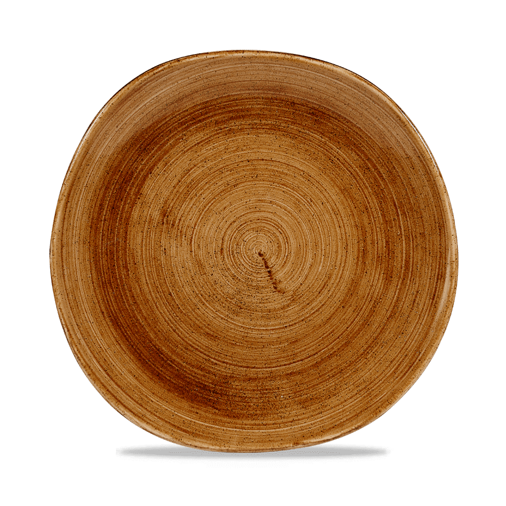 Stonecast Patina Vintage Copper Round Trace Plate 10 3/8" Box 12